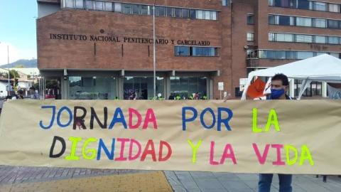 Jornada por la dignidad y la vida, frente al Inpec